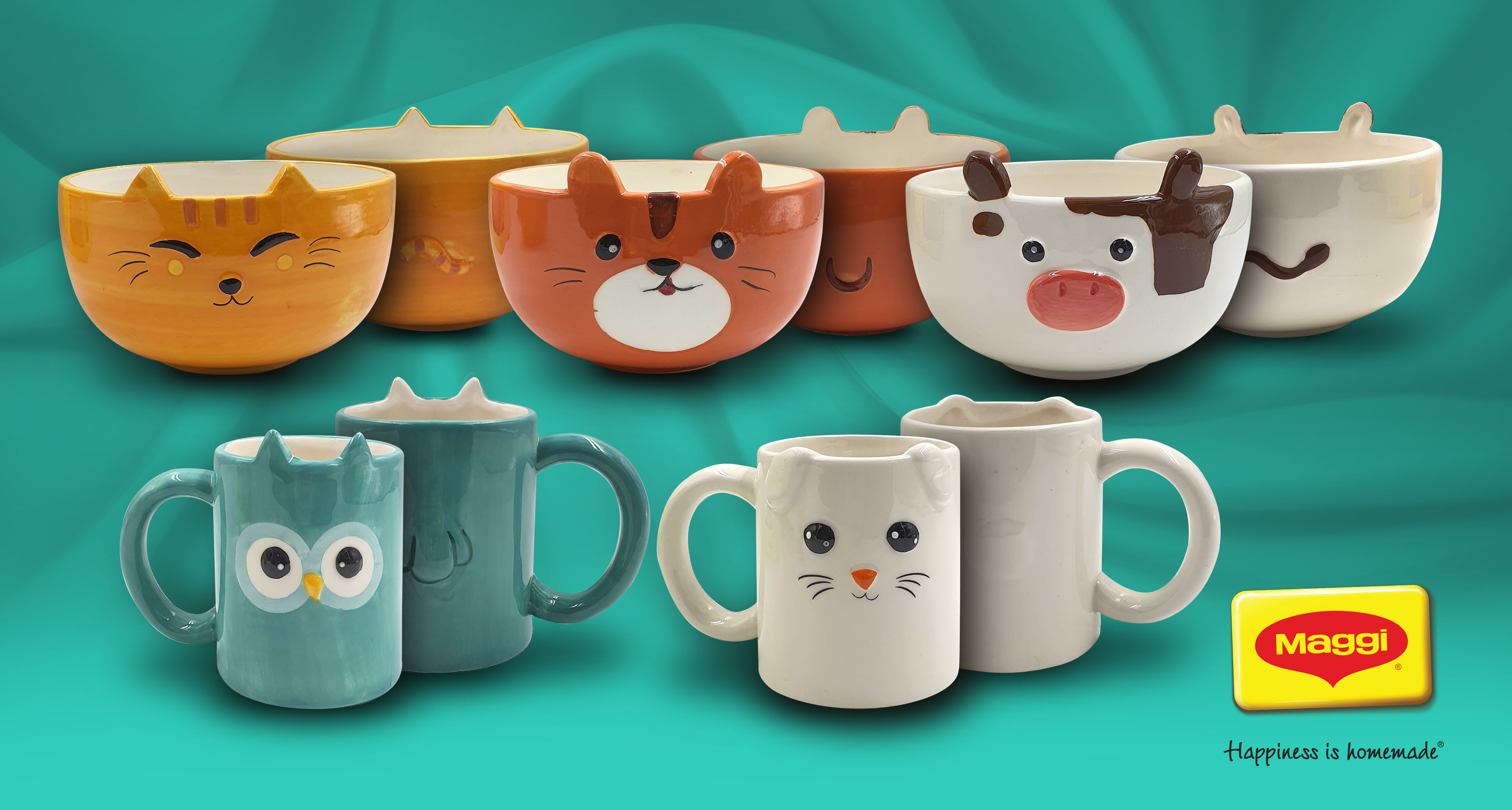 Maggi Animal Mugs & Bowls