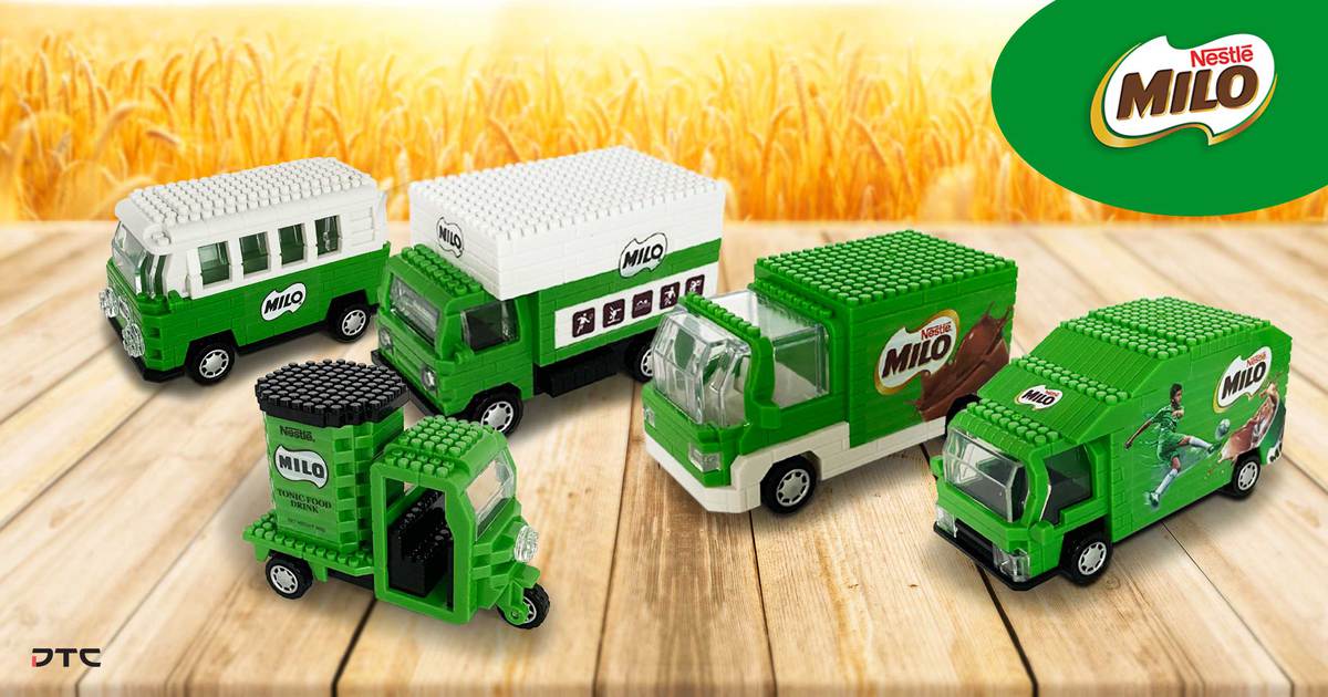 Design of MILO Mini Brick Vans — Exclusive Promotional Merchandise