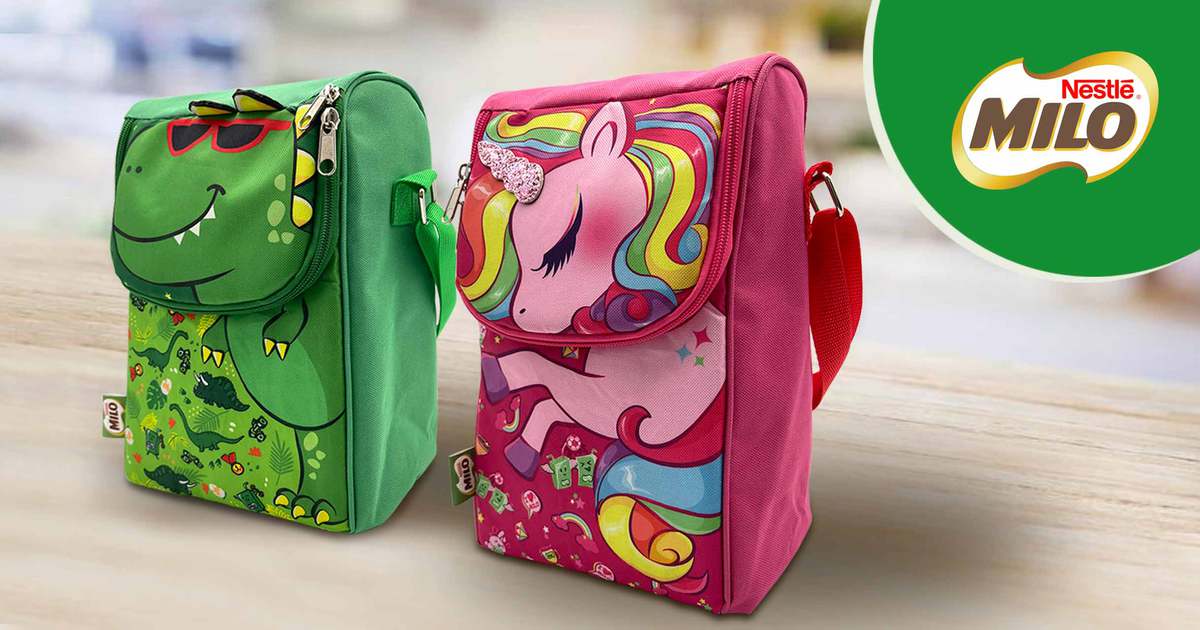 Milo Dinosaur and Unicorn Thermal Lunch Bags