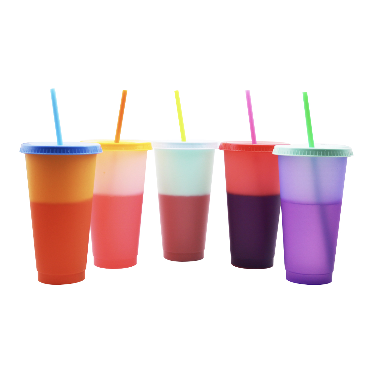 Colour Changing Cold Tumbler with Straw (700ml)