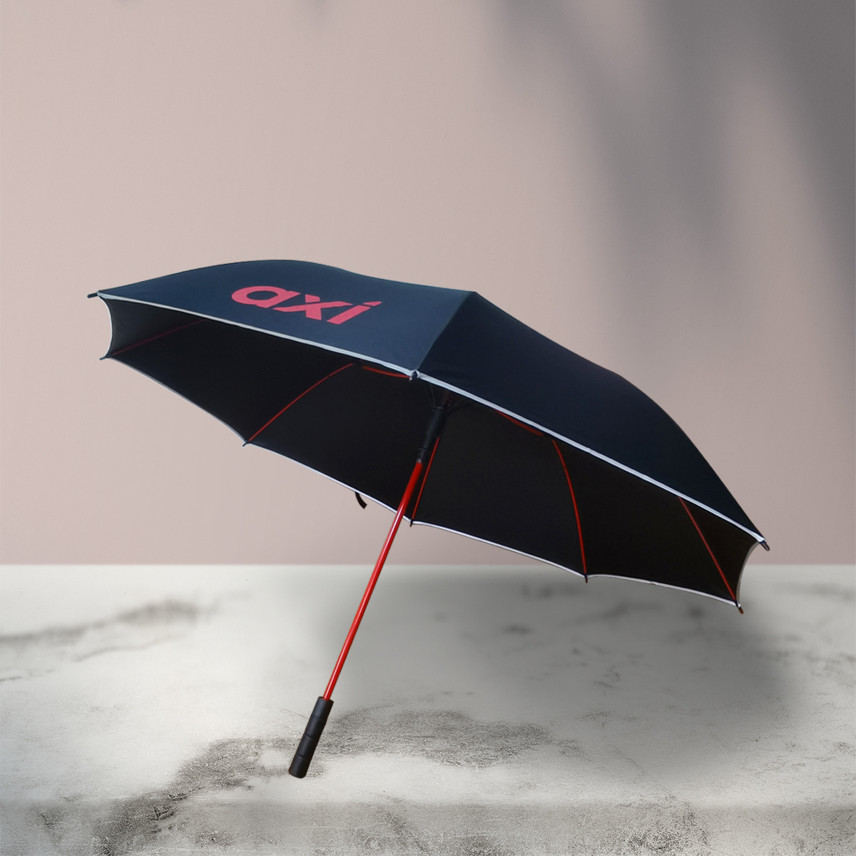 Red Rib Premium Long Umbrella (27 inch)