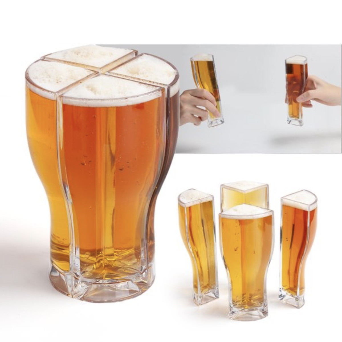 4 in 1  Drinking Glass