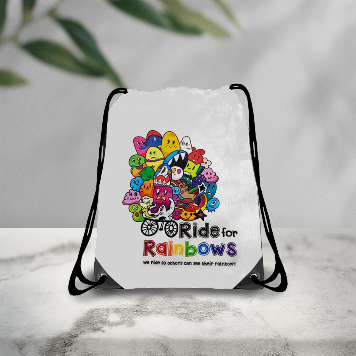 Club Rainbow Drawstring Bag