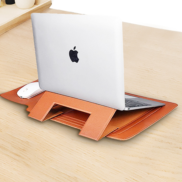 Multifunctional PU Leather Laptop Sleeve