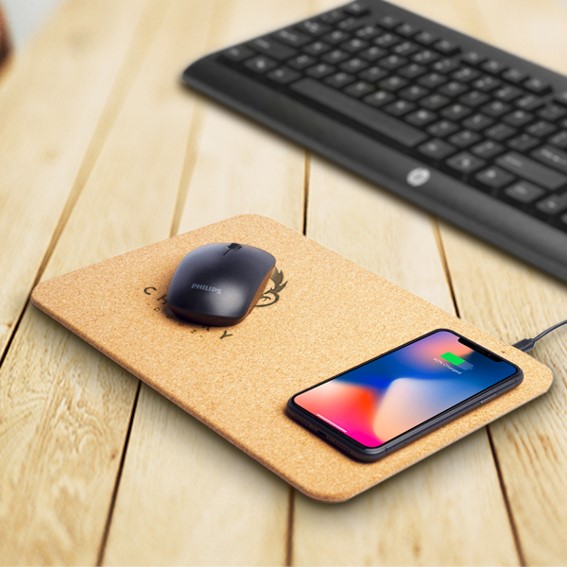 Cork Fast Charging Wireless Mouse Pad