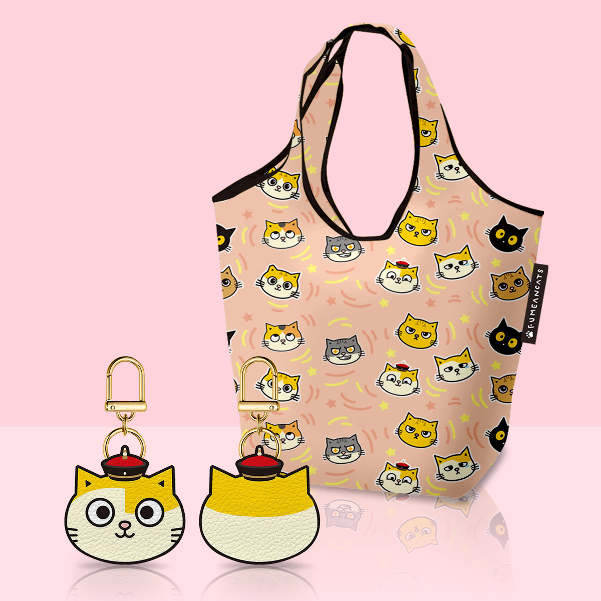 Fumeancat Bag Charm Foldable Bag