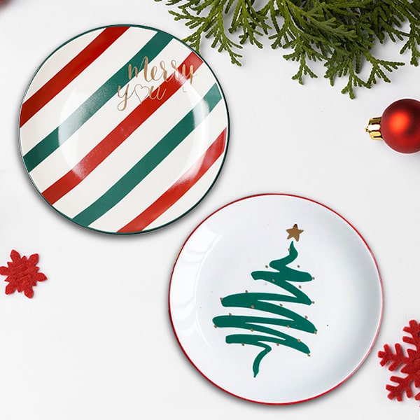 Christmas-themed Ceramic Plate
