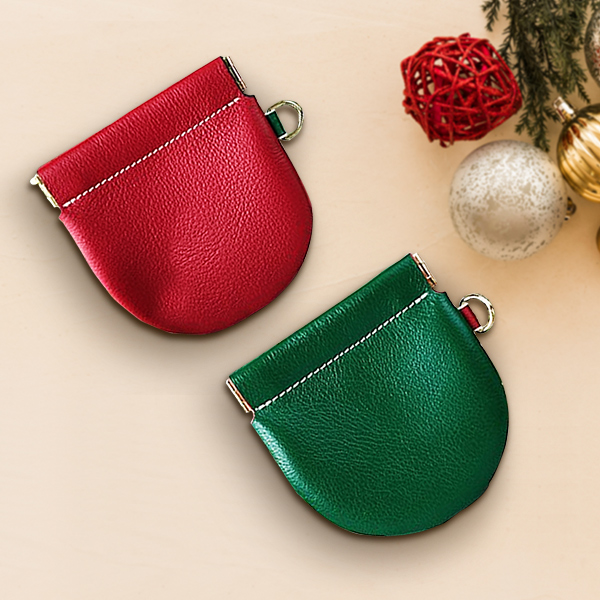 Christmas PU Leather Cable / Coin Pouch