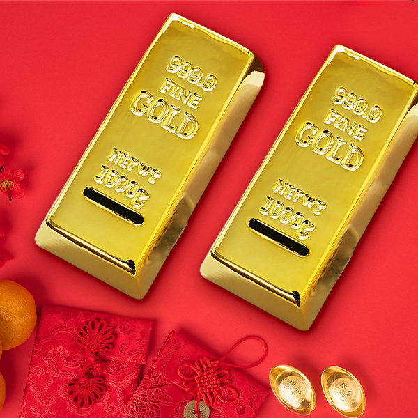 Gold Bar Coin Bank