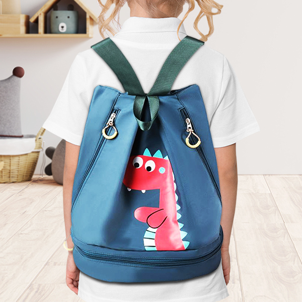Children Wet and Dry Waterproof Zipper Backpack