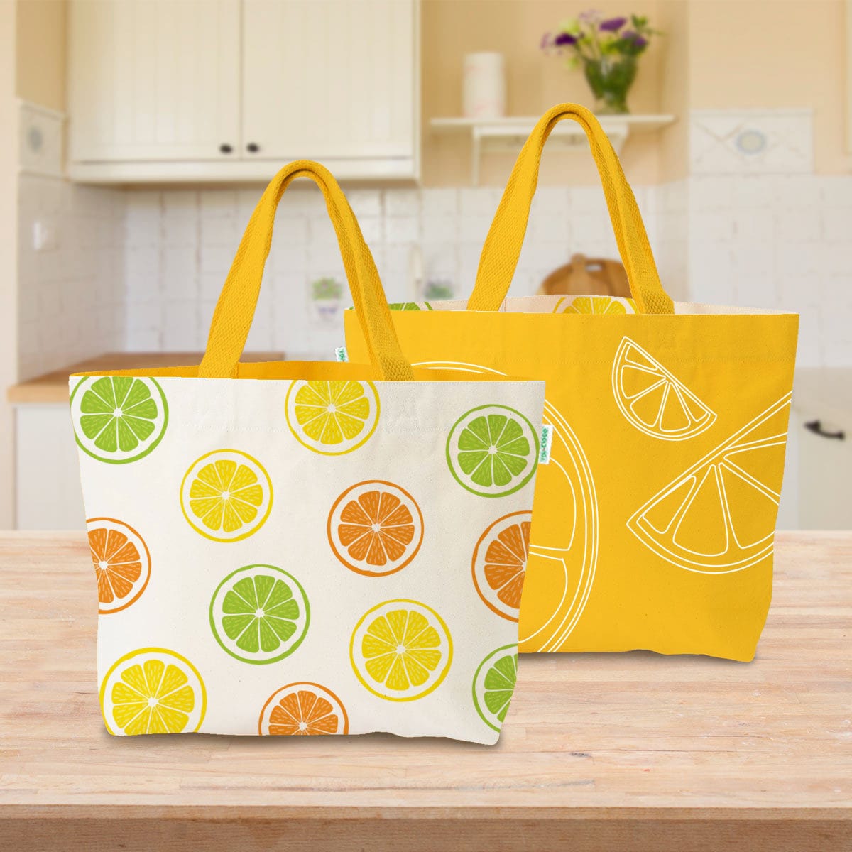 Full Colour Printing Reversible Cotton Bag