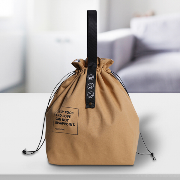 Drawstring Insulated Cooler Lunch Bag
