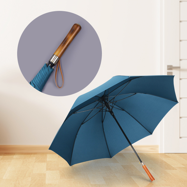 Classic Long Umbrella with Wooden Handle