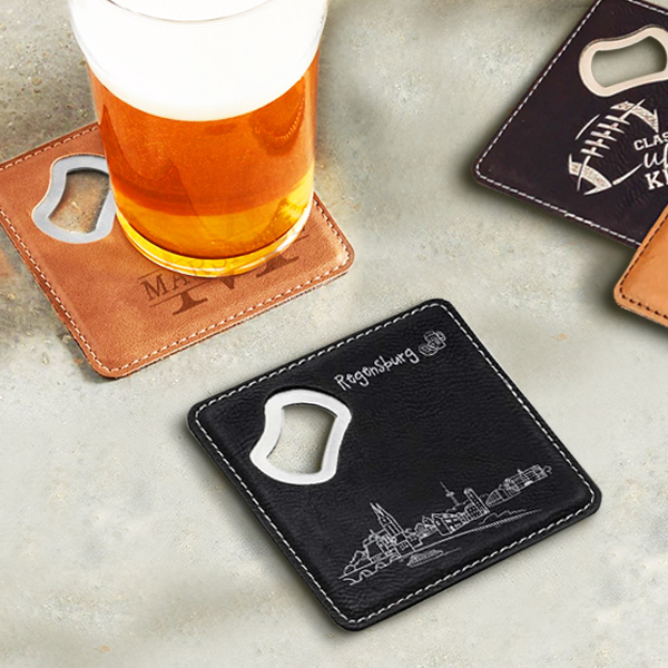 Leather Coaster Opener