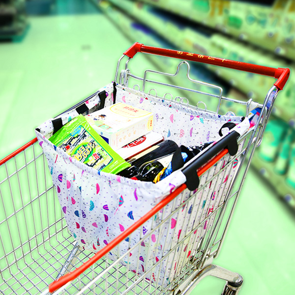Customised Print Clip-to-Trolley Foldable Grocery Bag