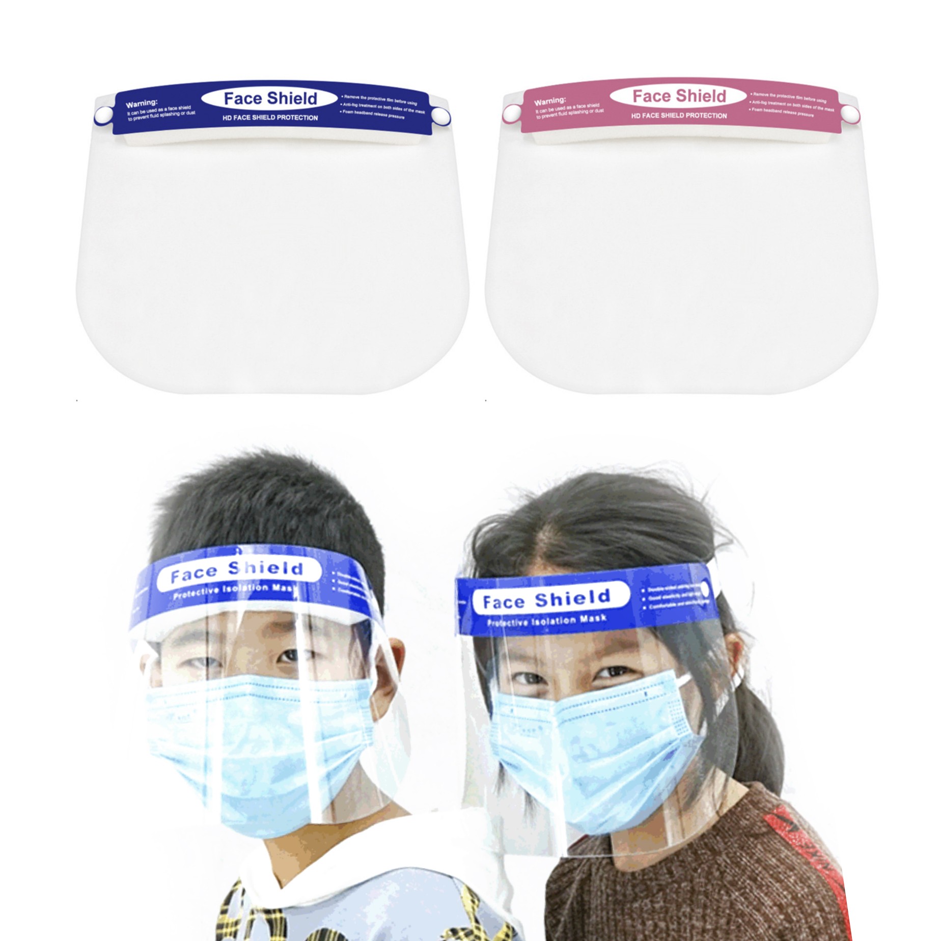 Kid's Face Shield with Elastic Headstrap