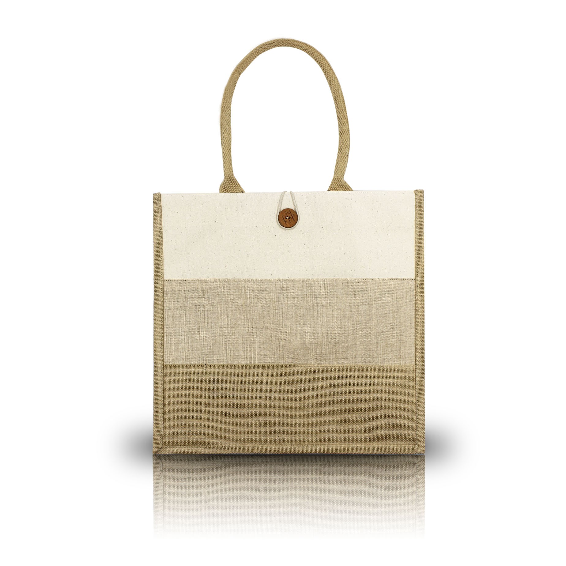 3 Tone Jute Shopping Bag